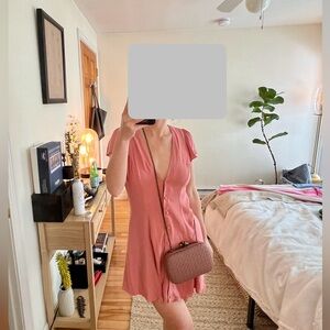 Reformation pink mini dress